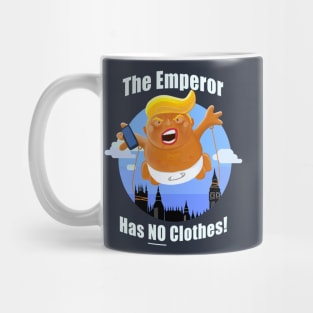 Trump Inflatable Baby Emperor Blimp Floating England Scotland Mug